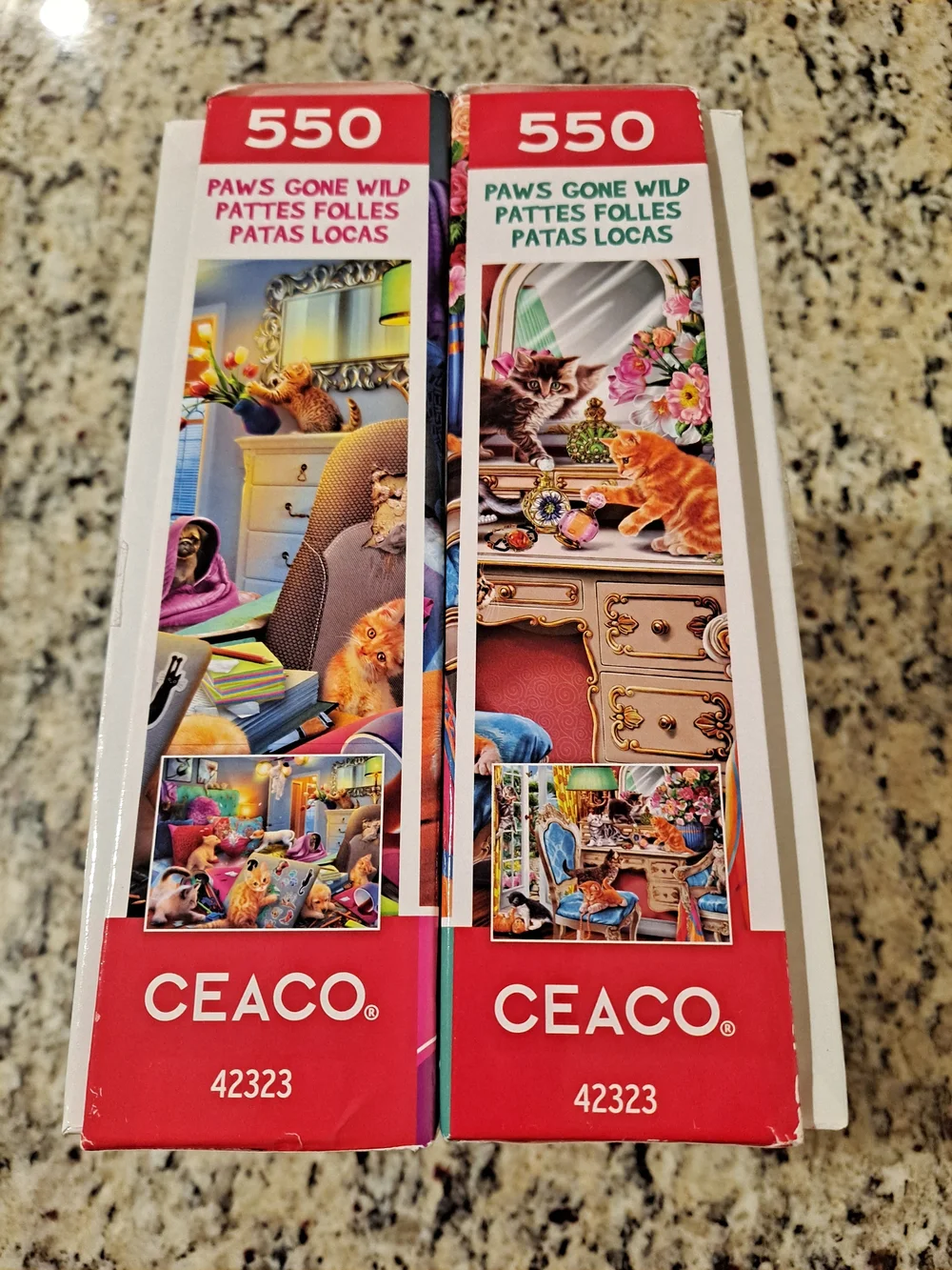 Ceaco Paws Gone Wild 550-Piece Jigsaw Puzzle - Cat Scenes
